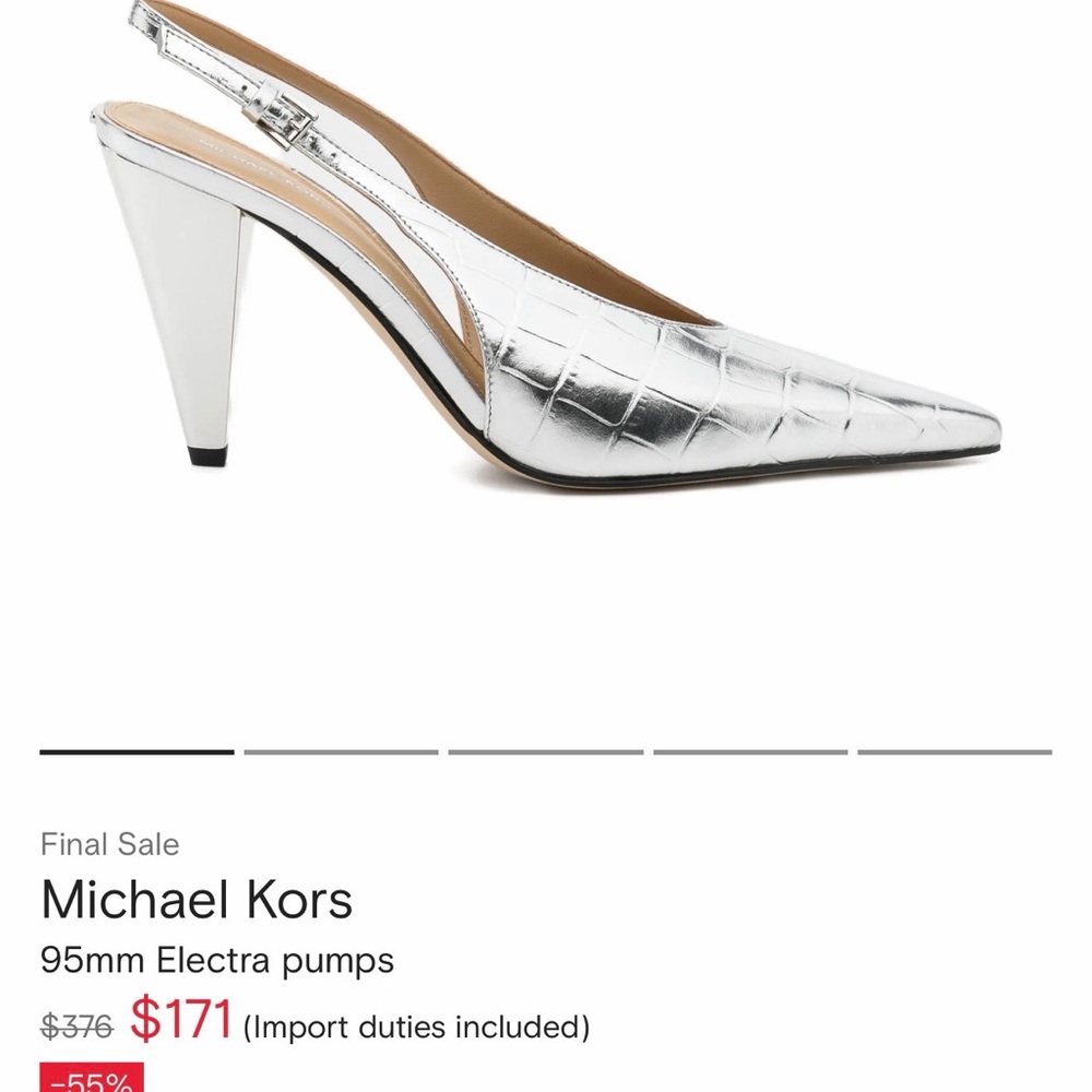 Michael Kors Silver Slingback Heels